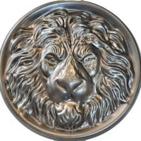 metal aslan figürü dekoratif parça-2